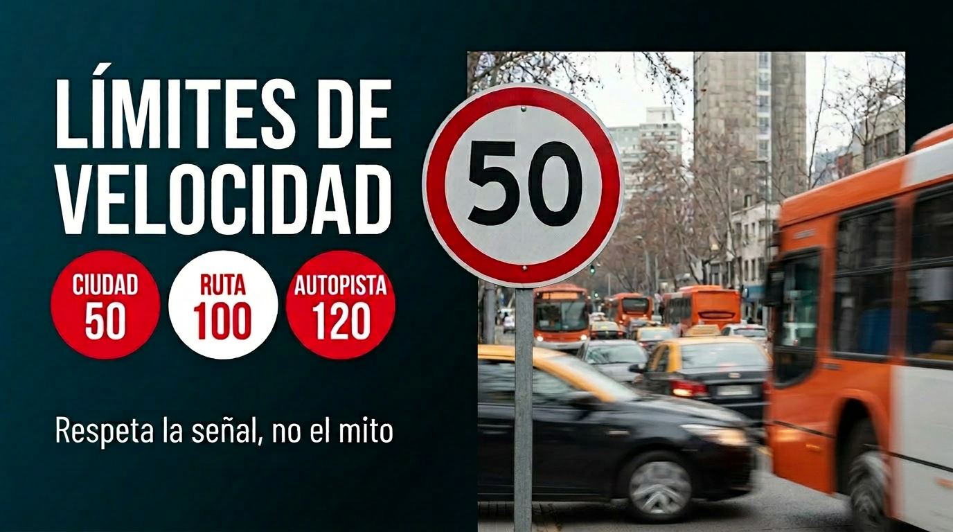 Límites de velocidad Chile 2026