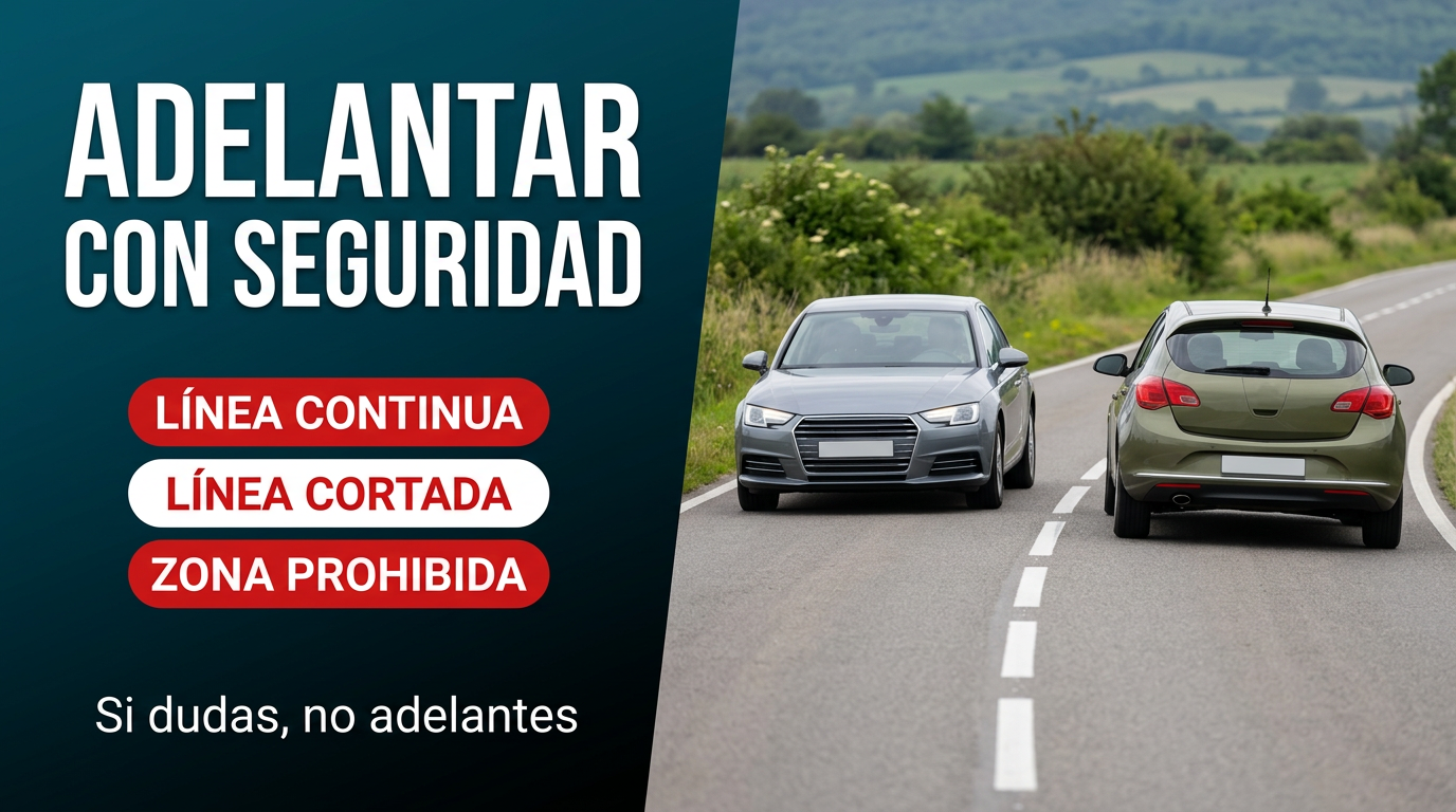 Auto adelantando correctamente en carretera chilena